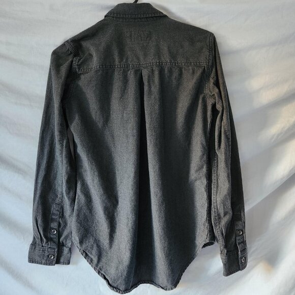 Vans Men's Medium Black Long Sleeve Button-Up Shirt - Picture 6 of 7